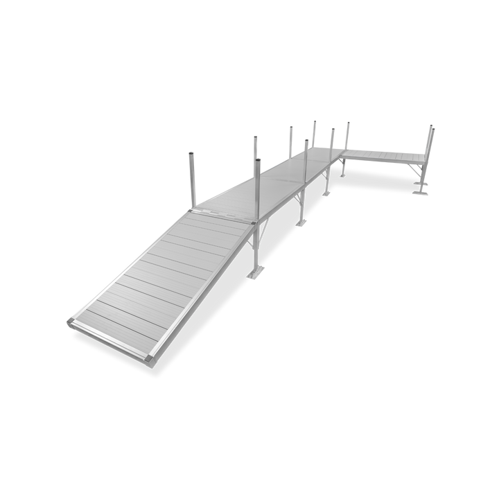 4 Section Right L-Shape Dock (With Shoreline-Kit)