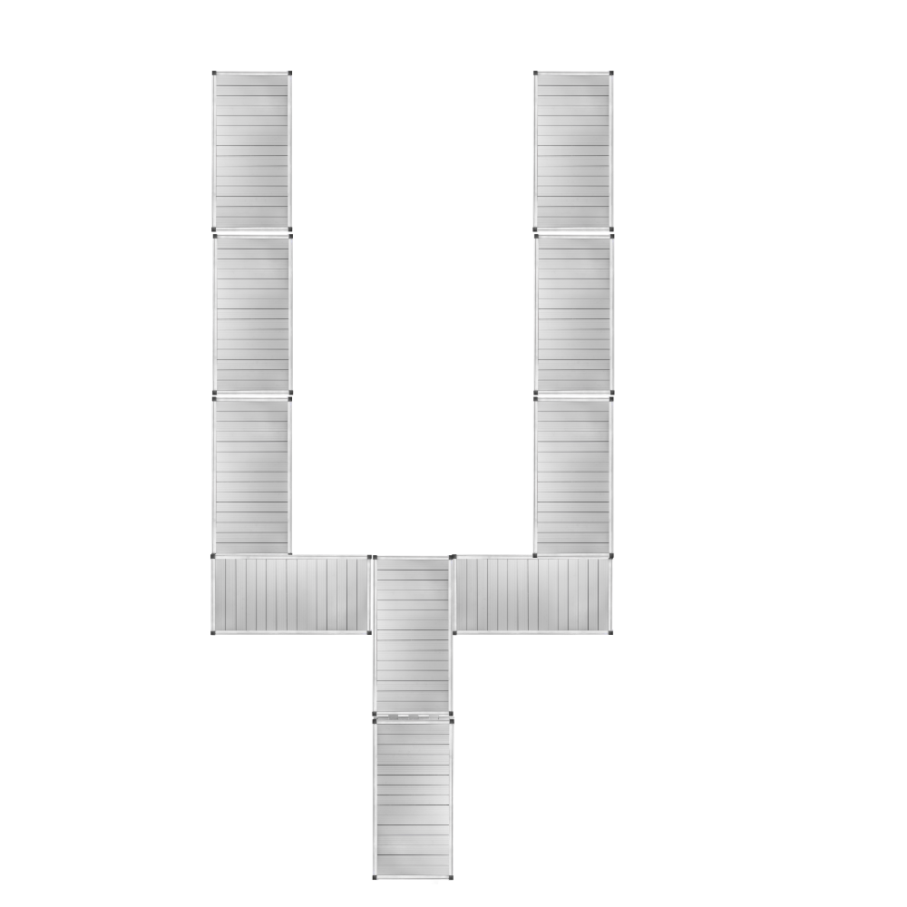 9 Section U-Shape Dock (With Shoreline-Kit)